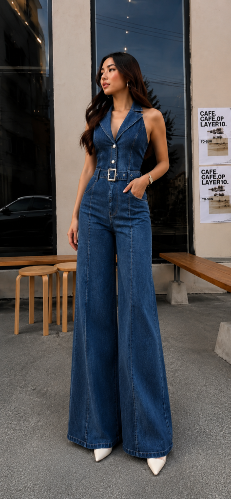 Meher Denim Wide-Leg Jumpsuit
